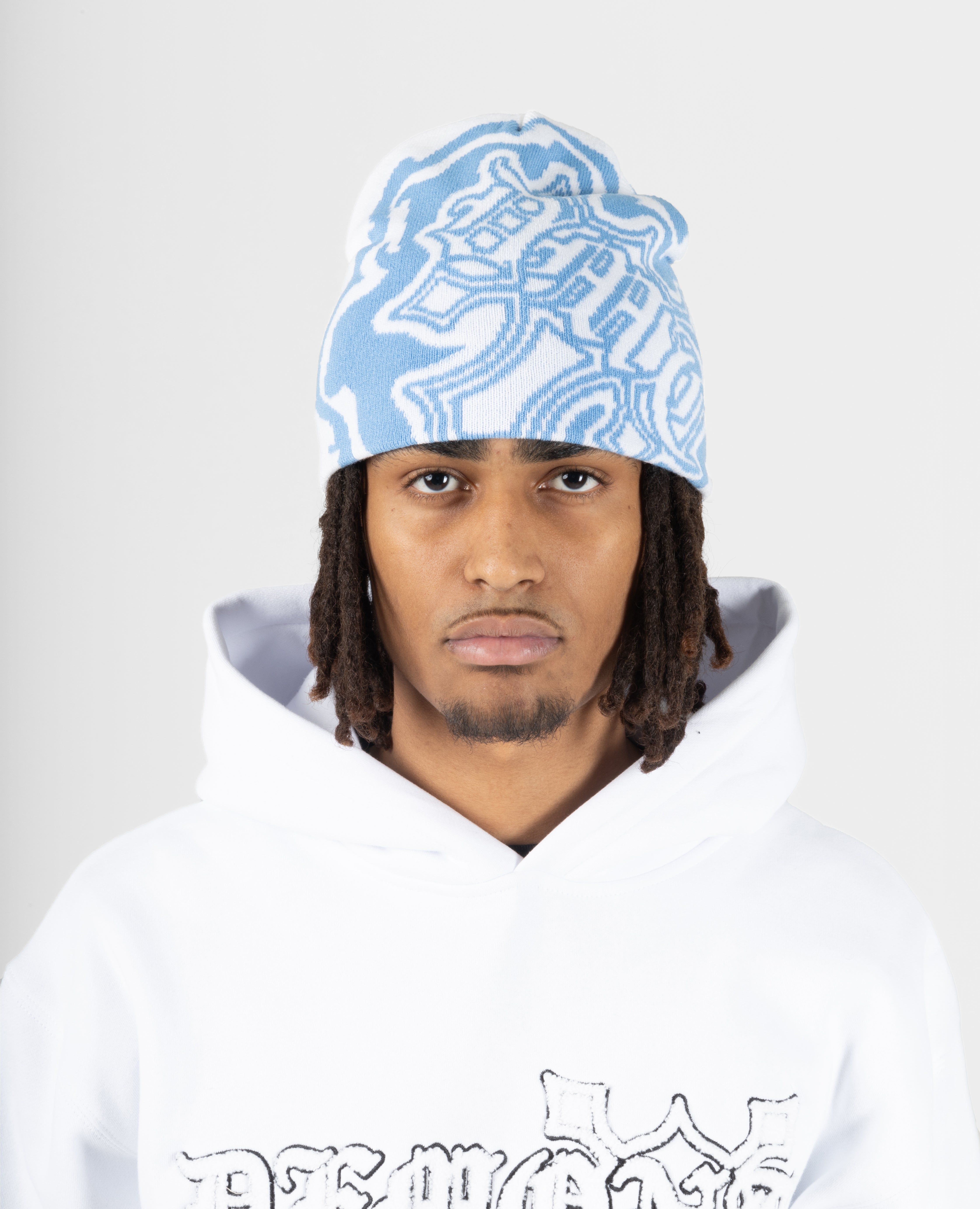 CROSS BEANIE BLUE