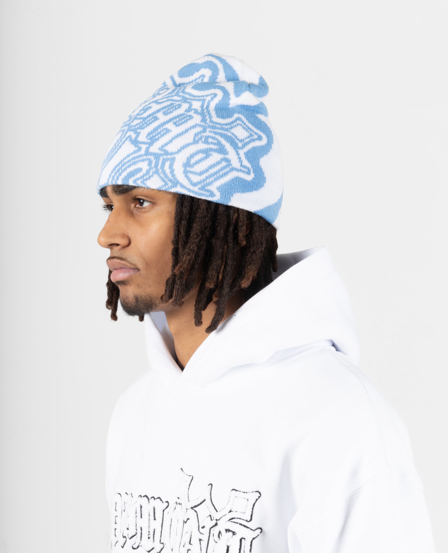 CROSS BEANIE BLUE